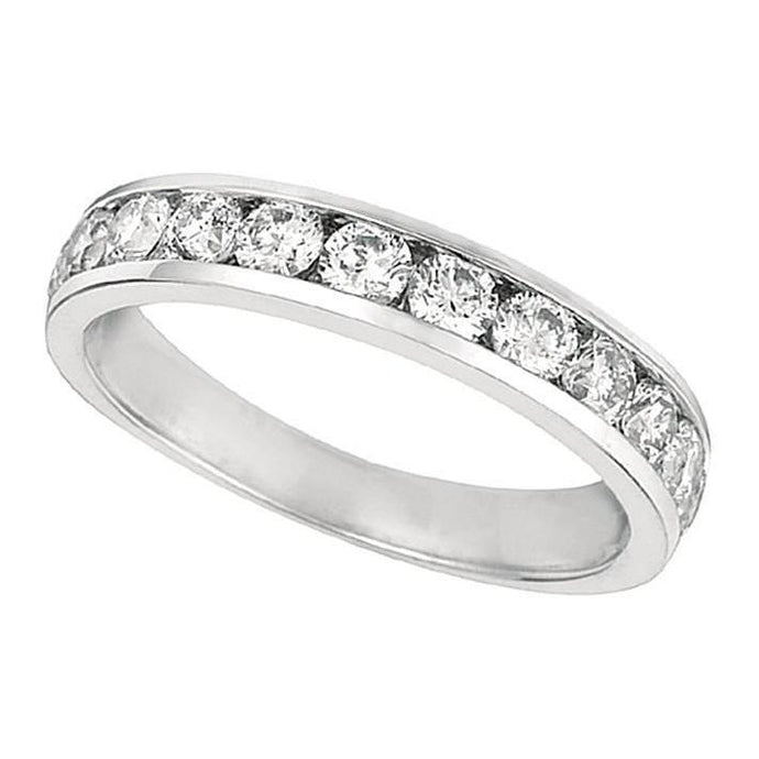 Ronde Echt Diamanten Kanaalset Sieradenband 2,40 Karaat Witgoud 14K