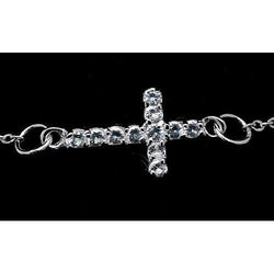 Ronde Echt Diamanten Kruisarmband 3,30 karaat Witgouden Sieraden Nieuw