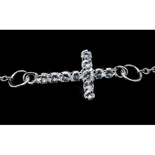 Ronde Echt Diamanten Kruisarmband 3,30 karaat Witgouden Sieraden Nieuw - harrychadent.nl