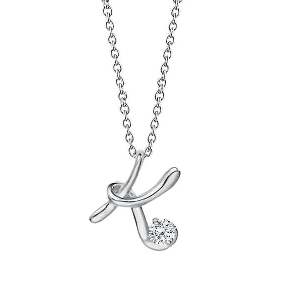 Ronde Echt Diamanten Solitaire K Eerste Ketting Hanger 1 Kt Witgoud 14K