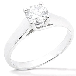 8 Karaat Klassieke Sandwich Natuurlijke uit de aarde gewonnen Diamanten Eternity Ring Witgoud 14K