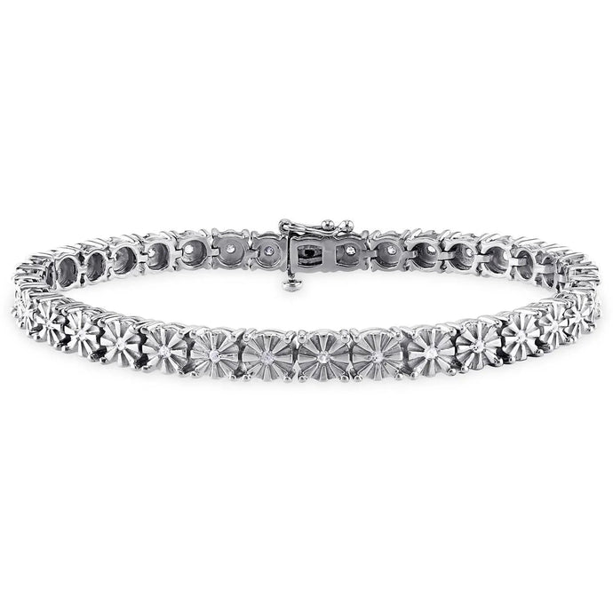 Ronde Echt Diamanten Tennis Armband Sieraden 1,80 Ct Massief Gouden Diamant Geslepen Montage