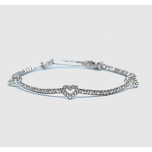 Ronde Echt Diamanten Tennisarmband 2,50 Karaat F G Vs1 Witgoud 14K