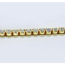 Afbeelding in Gallery-weergave laden, Ronde Echt Diamanten Tennisarmband 4 Karaat Geel Goud 14K

