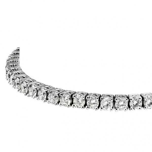 Ronde Echt Diamanten Tennisarmband 6,50 karaat Witgoud 14K Sieraden - harrychadent.nl