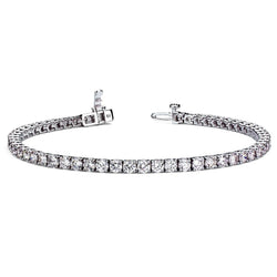 Ronde Echt Diamanten Tennisarmband Goud Wit Prachtig 5,05 Karaat