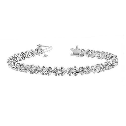 Ronde Echt Diamanten Tennisarmband Massief Goud 14K Griffenset 3,30 Karaat
