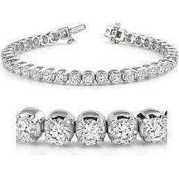 Ronde Echt Diamanten Tennisarmband Wit Goud 14K Damessieraden 5,75 ct - harrychadent.nl