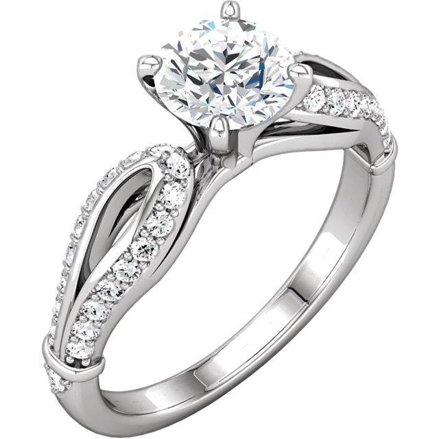 Ronde Echt Diamanten Verlovingsring 1,90 Karaat Witgoud 14K