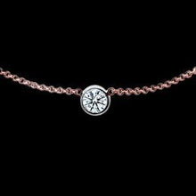 Afbeelding in Gallery-weergave laden, Ronde Echt Diamanten Yards Ketting Rose Hanger 2 Karaat Witgoud 14K
