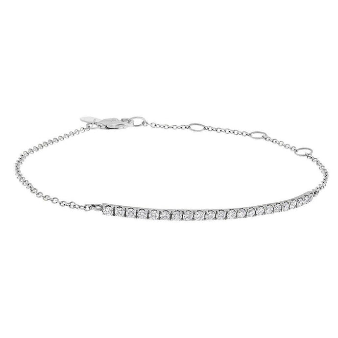 Ronde Echt Diamond Lady Bar Armband Witgoud 14K Sieraden 2 Karaat - harrychadent.nl
