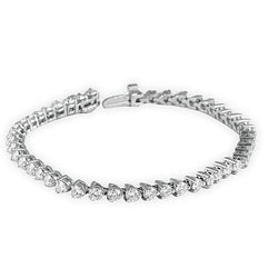 Ronde Geslepen 5,40 karaat Griffenset Echt Diamanten Tennisarmband Wit Goud