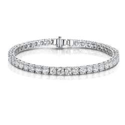 Ronde Geslepen 8,40 karaat Echt Diamanten Tennisarmband Wit Goud 14K