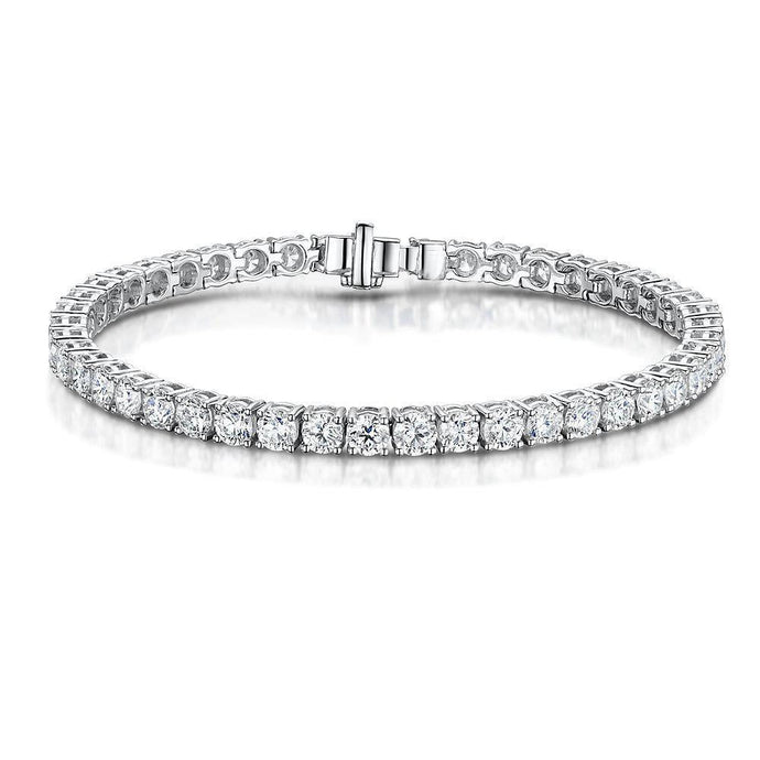 Ronde Geslepen 8,40 karaat Echt Diamanten Tennisarmband Wit Goud 14K - harrychadent.nl