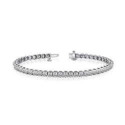 Ronde Geslepen Echt Diamanten Armband Wit Goud 14K 6,75 Karaat Sieraden