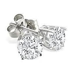 Ronde Geslepen Echt Diamanten Oorbel 1,90 Karaat Witgouden Fijne Sieraden