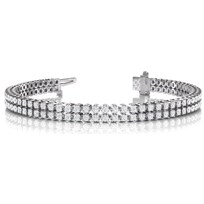 Ronde Geslepen Echt Diamanten Tennisarmband 6,60 Karaat Witgoud 14K