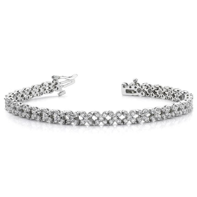 Ronde Geslepen Echt Diamanten Tennisarmband Massief Witgouden Sieraden 5 karaat - harrychadent.nl
