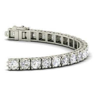 Ronde Geslepen Echt Diamanten Tennisarmband Massief Witgouden Sieraden 6 Ct