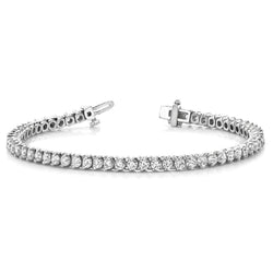 Ronde Geslepen Echt Diamanten Tennisarmband Wit Goud 14K 6 Ct