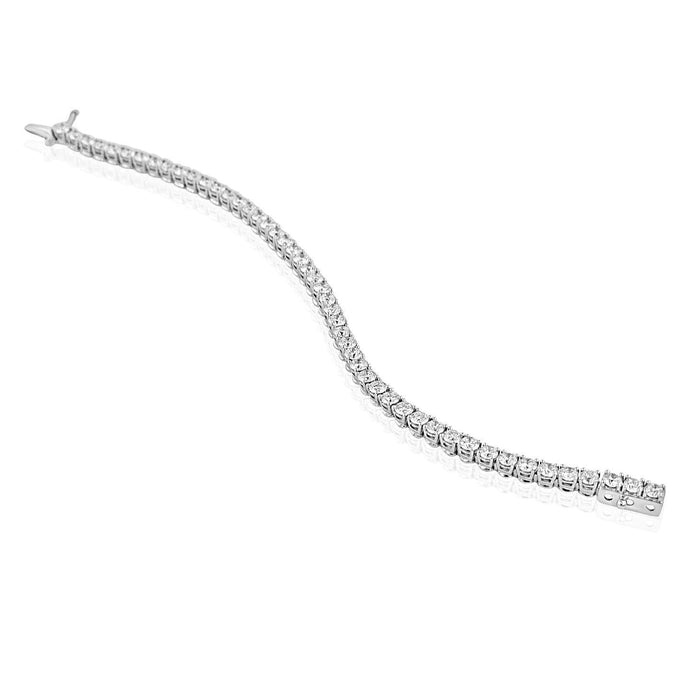 Ronde Geslepen Kleine 2,50 karaat Echt Diamanten Dames Tennisarmband Wit Goud - harrychadent.nl