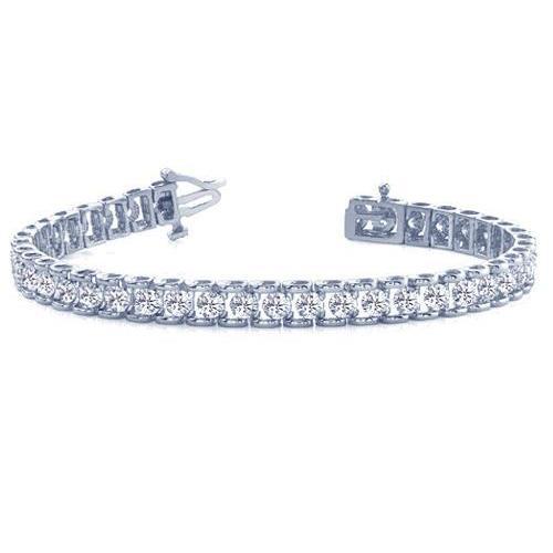 Ronde Griffen Set Echt Diamanten Tennisarmband Massief Gouden Damessieraden 8 Ct - harrychadent.nl