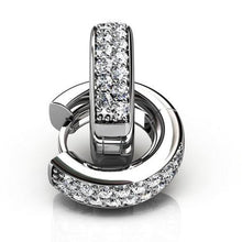 Afbeelding in Gallery-weergave laden, Ronde Pave Set Echt Diamond Women Hoop Earring White Gold 4.80 Carats - harrychadent.nl
