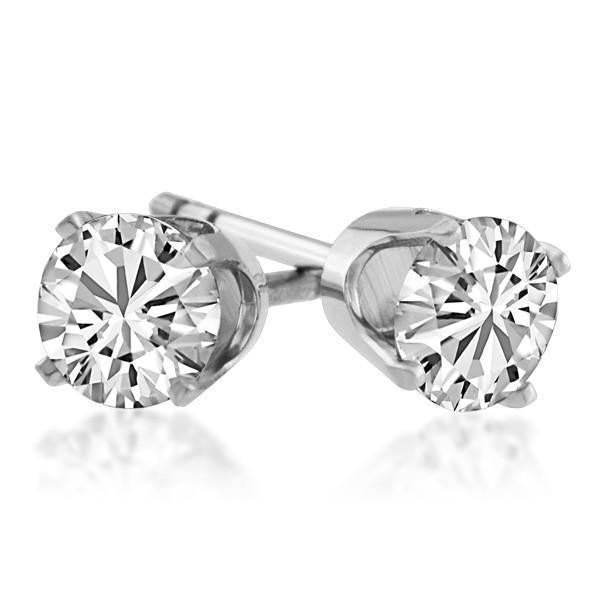Ronde Stud Echt Diamond Earring 2 Ct Fine Dames Sieraden 14K White Gold