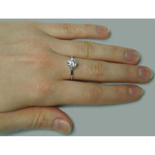 Afbeelding in Gallery-weergave laden, Ronde Vorm Echt Diamanten Dames Solitaire Ring 1,57 Ct. Wit Goud

