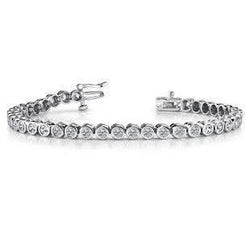 Rond Geslepen Labgekweekt Diamanten Tennisarmband Witgoud 17.10 Karaat Sieraden
