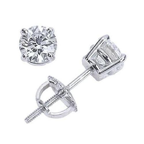 Round Cut Diamond 2.30 Ct Lady Studs Earring Witgouden Fijne Sieraden - harrychadent.nl