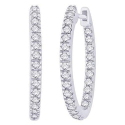 Round Cut F Vvs1 4.50 Ct diamanten dames hoepel oorbellen 14K witgoud