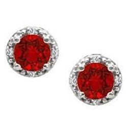 Round Cut Red Ruby Diamond Stud 4.50 karaat oorbel dames sieraden - harrychadent.nl
