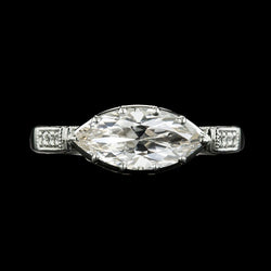 Round & Marquise Old Cut Diamond Ring 14K gouden sieraden 5,50 karaat