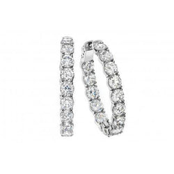 Round Cut 3.90 Karaat Sprankelende Echt Diamanten Vrouwen Hoepel Oorbellen Goud 14K
