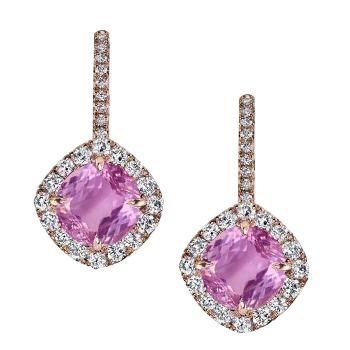 Roze Kunziet En Diamant Vrouwen Edelsteen Oorbel 21,50 Karaat - harrychadent.nl