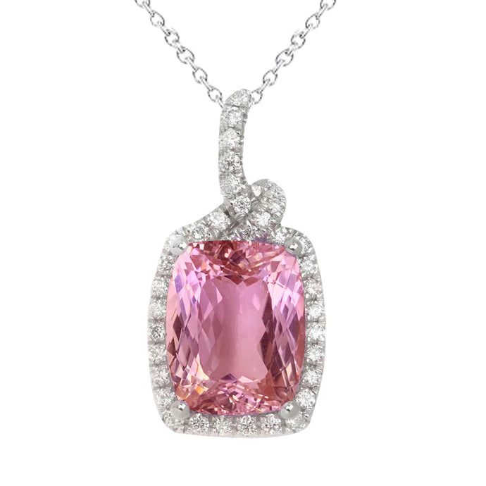 Roze Kunziet Stenen Ketting