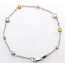Afbeelding in Gallery-weergave laden, Roze en gele saffier diamanten armband 2,95 karaat dames sieraden - harrychadent.nl

