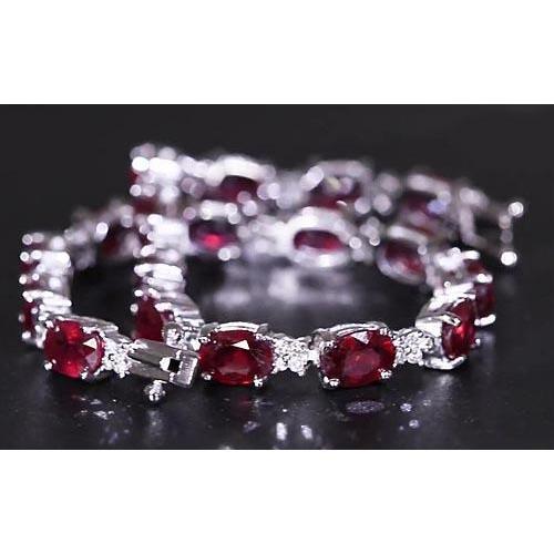 Ruby Diamond Tennis Armband 16 Karaat Dames Sieraden Nieuw - harrychadent.nl