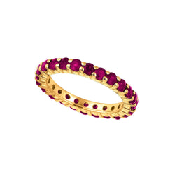 Ruby Eternity-band 14K geel goud 2,88 karaat