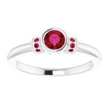 Afbeelding in Gallery-weergave laden, Ruby Ring 1 Karaat Milgrain Vrouwen Bezel Set Sieraden - harrychadent.nl
