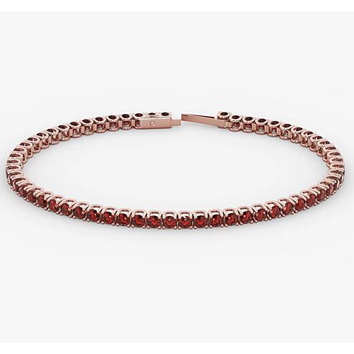 Ruby Tennisarmband Rose Goud 5.90 Karaat Sieraden Nieuw - harrychadent.nl