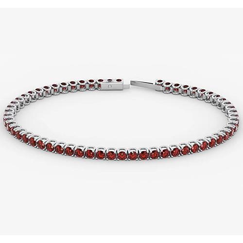 Ruby Tennisarmband Witgoud 14K 5,90 Karaat Sieraden Nieuw - harrychadent.nl