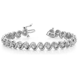 Natuurlijk Diamanten Armband 7ct - Witgoud 14K