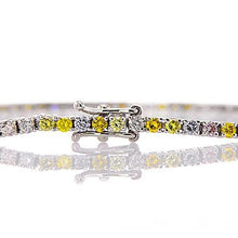 Afbeelding in Gallery-weergave laden, Saffier diamanten armband 5 karaat witgoud 14K sieraden - harrychadent.nl
