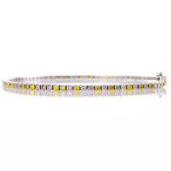 Saffier diamanten armband 5 karaat witgoud 14K sieraden
