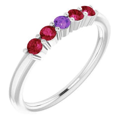 Sapphire Ruby Band 1,50 Karaat Dames Sieraden
