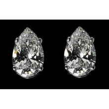 Afbeelding in Gallery-weergave laden, Schitterende 3 ct. Diamanten oorbellen Pear Cut Stud - harrychadent.nl
