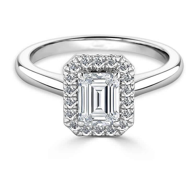 Smaragd Geslepen Echt Diamanten Ring