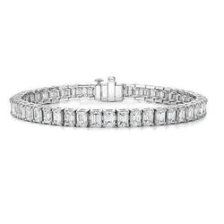 Smaragdslijpsel Labgekweekt Diamanten Tennisarmband Dames Sieraden 10 Karaat WG